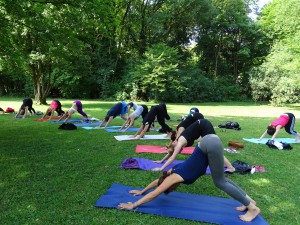 Yoga im Englischen Garten