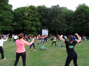 Zumba-Training im Westpark